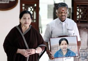 Jayalalithaa before presenting the state budget