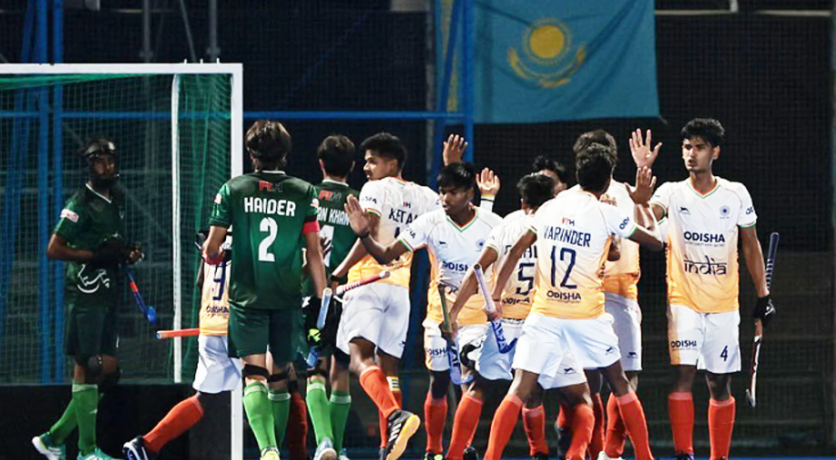 U-18 ஆசிய ஹாக்கி : பாகிஸ்தானை வீழ்த்தி இறுதிப்போட்டிக்குள் நுழைந்த இந்தியா