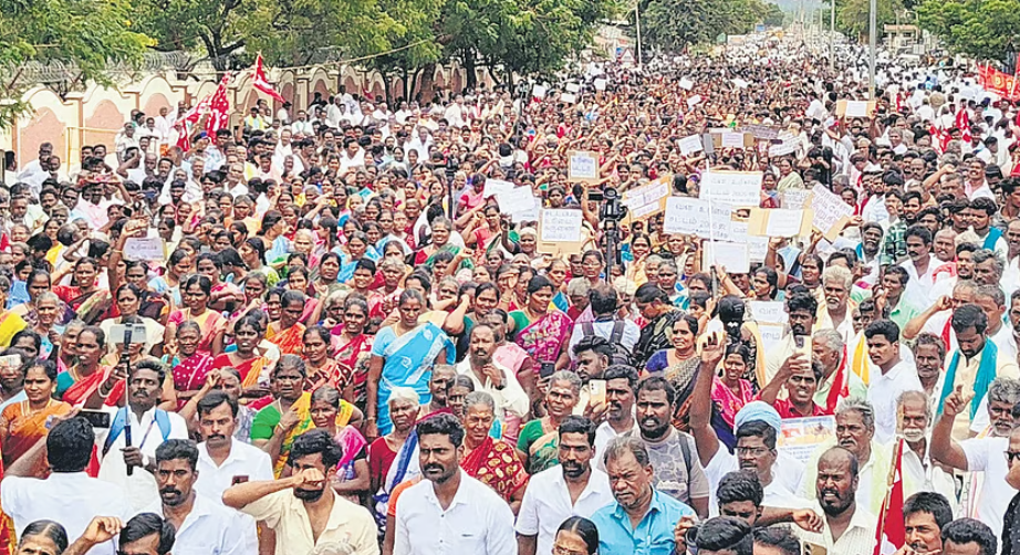 மேகமலை : உச்சநீதிமன்ற வெளியேற்ற உத்தரவுக்கு எதிராக மக்கள் அணி திரண்டனர் – மாபெரும் போராட்டம்