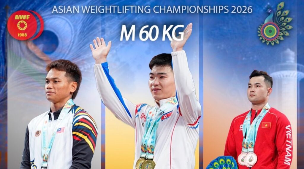 ஆசிய பளுதூக்குதல் சாம்பியன்ஷிப் 2026 : ஆண்கள் 60 கிலோ பிரிவில் மலேசியாவின் முஹம்மது அனிக் கஸ்தான் வெள்ளிப்பதக்கம் வென்று அசத்தல்