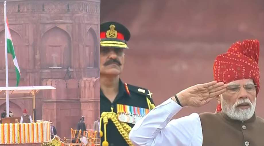 80-வது சுதந்திர தின விழா : செங்கோட்டையில் தேசியக் கொடியை ஏற்றினார் பிரதமர் மோடி
