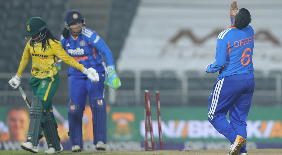 டி20 : இந்திய மகளிர் அணி அதிரடி வெற்றி – தென்னாப்ரிக்காவை வீழ்த்தியது