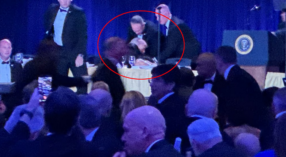 வெள்ளை மாளிகை நிருபர்கள் விருந்தில் துப்பாக்கிச்சூடு : டிரம்ப் அவசர வெளியேற்றம்