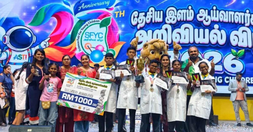 தேசிய இளம் அறிவியல் ஆய்வாளர் விழா 2026 : செயின்ட் திரேசா தமிழ்ப்பள்ளி மாணவர்கள் வெள்ளிப் பதக்கம் வென்று சாதனை